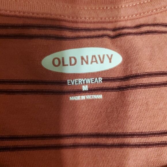 Old Navy Everywear Pink & Red Striped Long Sleeve Tee (M) - Picture 6 of 6